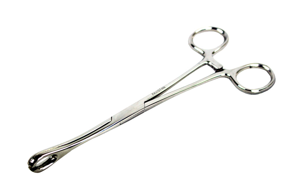 7.5" Sponge Clamp-Slotted Forceps Surgical Body Piercing Instruments