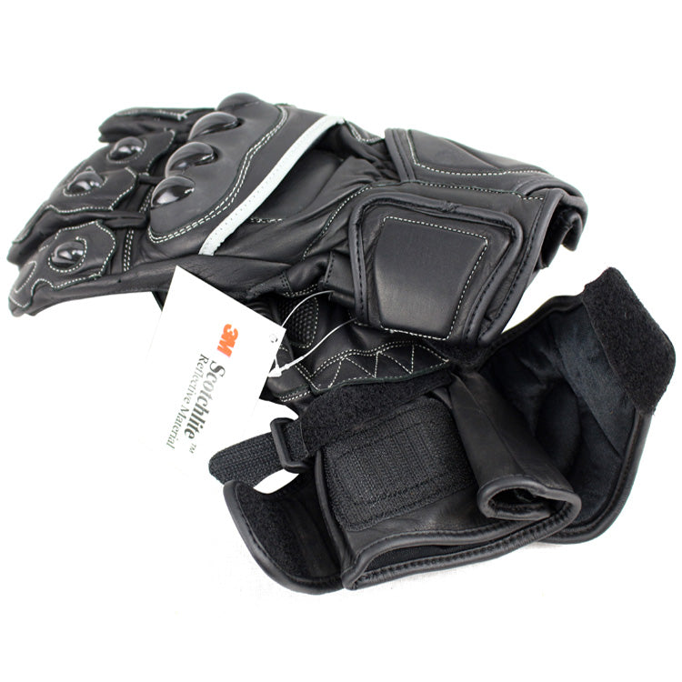 Perrini Racing Pro Biker Bike Motorcycle Racing Motorbike Riding Genuine Leather Gloves