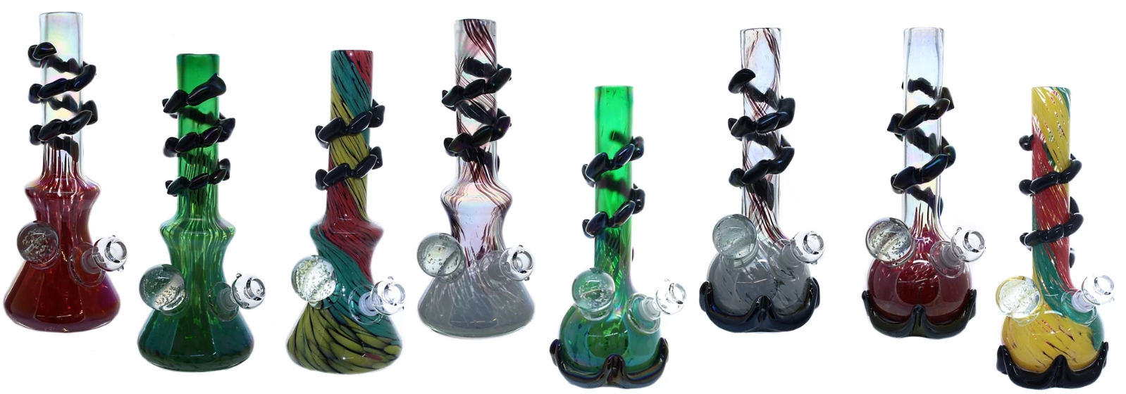 12" Glass-On-Glass Soft-Glass Water Pipe