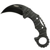 Defender-Xtreme Spring Assisted Folding Karambit Knife All Black 3CR13 Steel