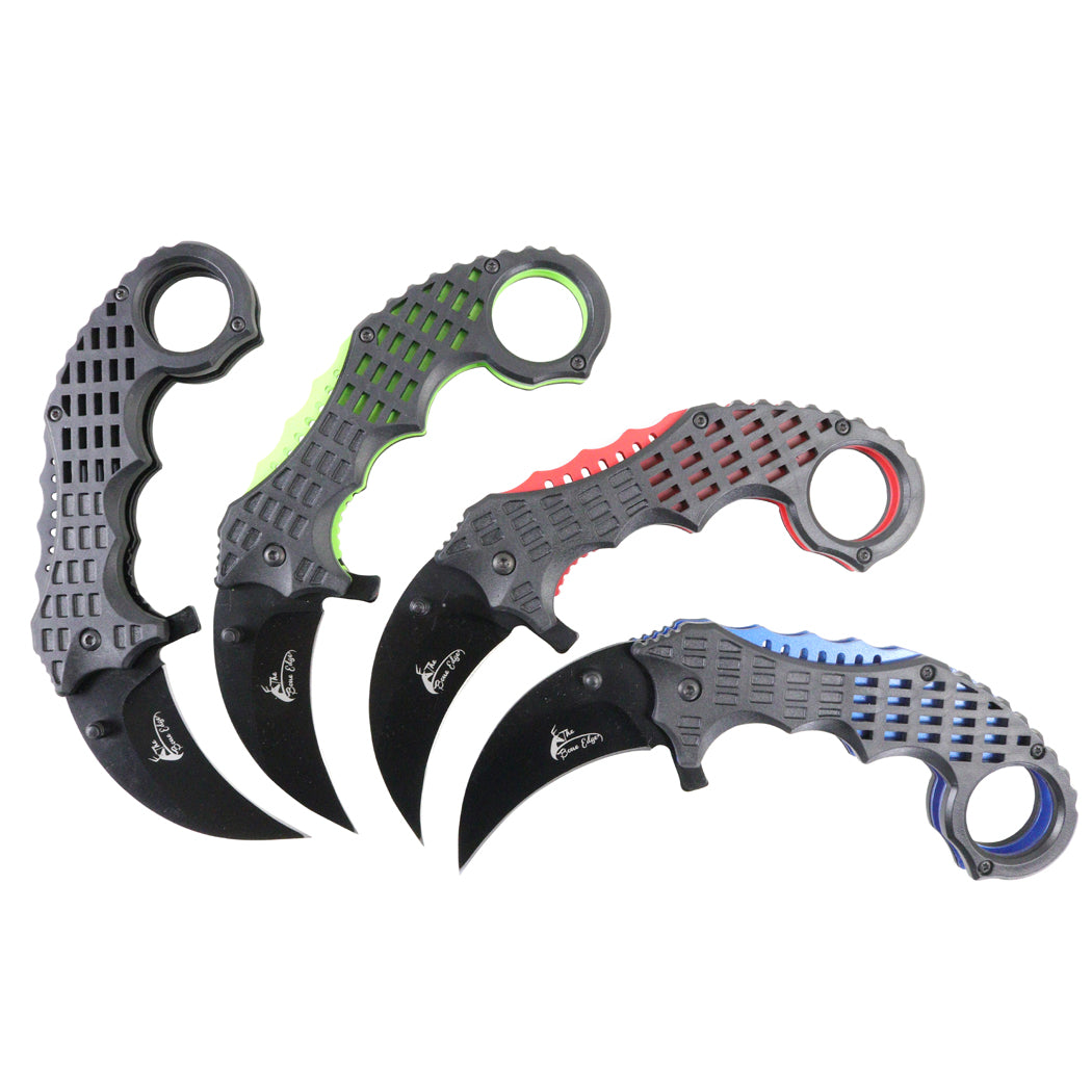 TheBoneEdge 6" Mixed Colors Ball Bearing Spring Assisted Knives With Belt Clip