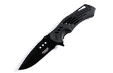 Defender Xtreme Black 8.75"  Spring Assisted Tactical Folding Knife 3CR13 Steel