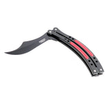 Defender-Xtreme 9.5" Spring Assisted Folding Knife Red Handle Stainless Steel