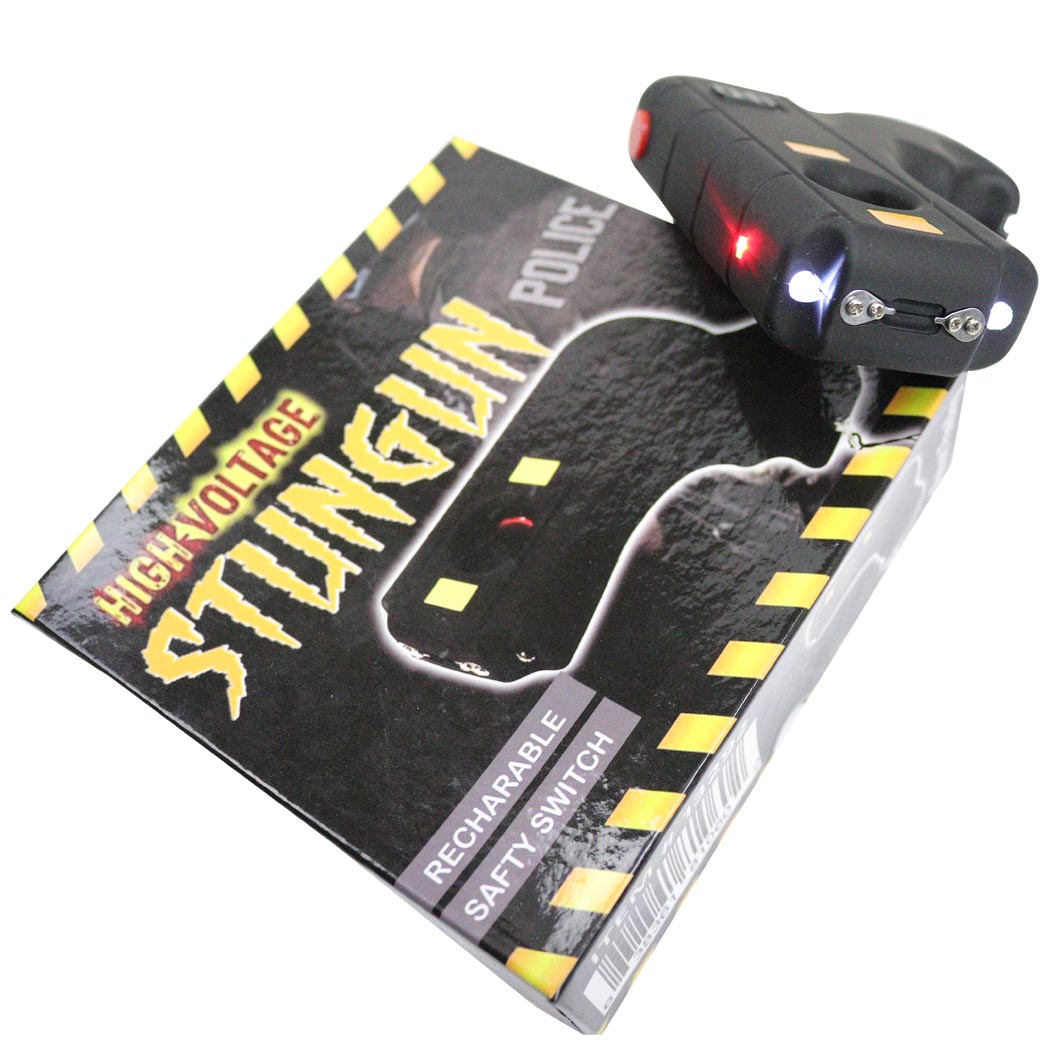 Defender Hand 10 Mil Stun Gun LED Light & Safety Switch