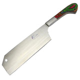 TheBoneEdge 12" Chef Kitchen Cleaver Multi Color PackaWood Handle Knife Stainless Steel