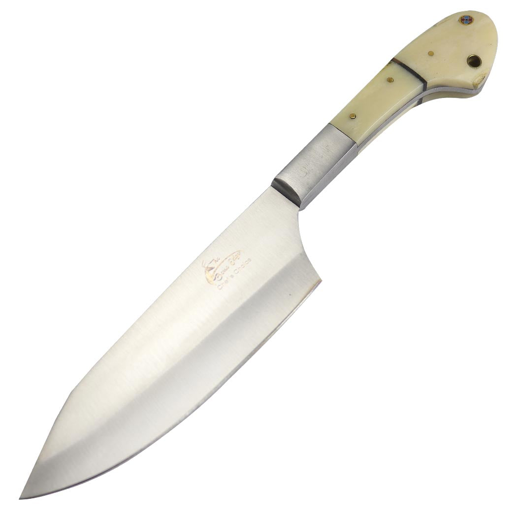 TheBoneEdge 11" Chef Choice Kitchen Knife Bone Handle Stainless Steel Full Tang