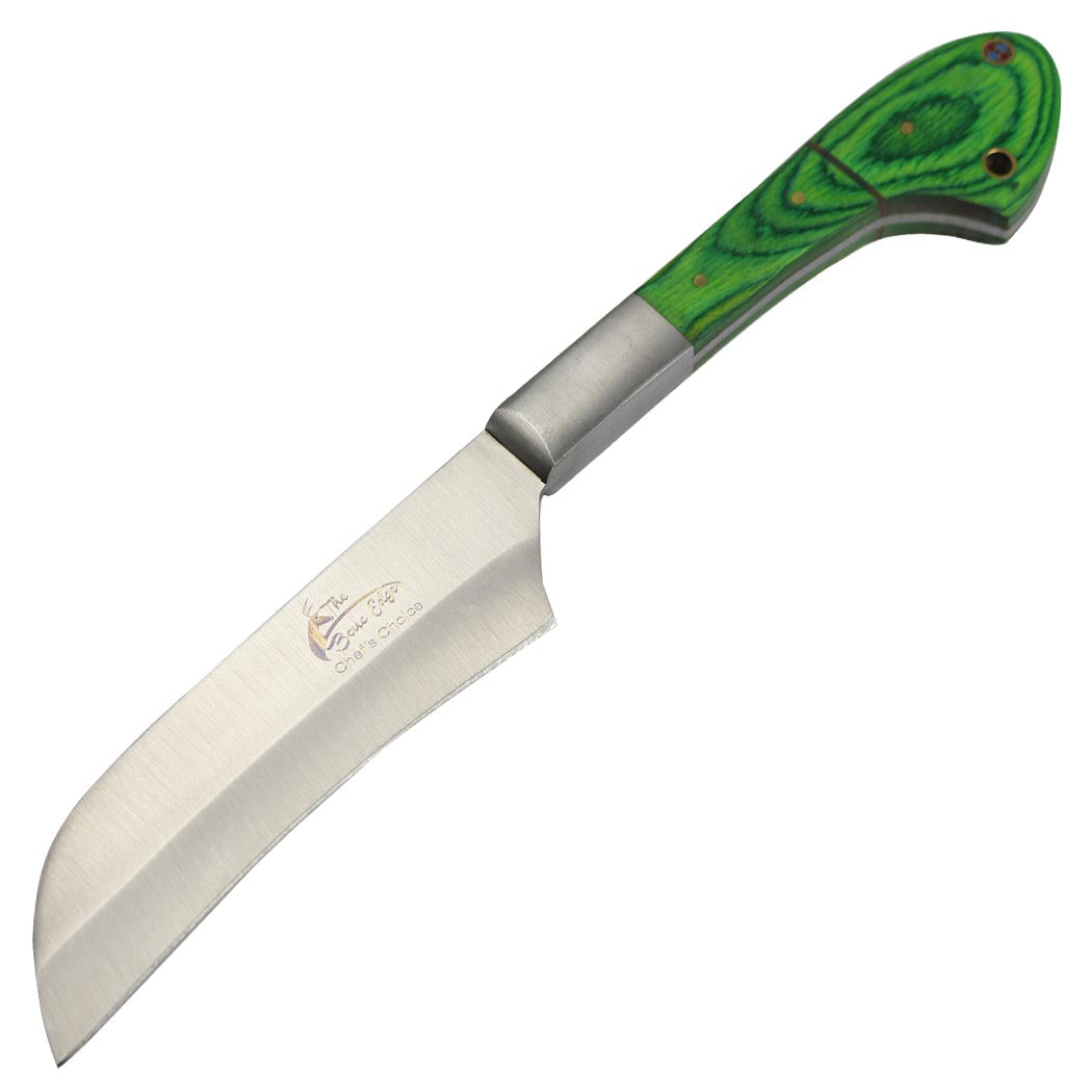 TheBoneEdge 10" Chef Kitchen Knife Green Packawood Handle Stainless Steel Blade