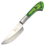 TheBoneEdge 9" Chef's Kitchen Knife Green Packawood Handle Stainless Steel Blade