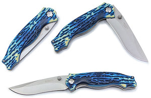 Blue Wooden Dolphin Shaped Knife