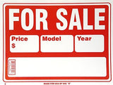12" x 9" Assorted Plastic Signs