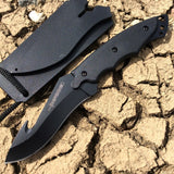 7" Black Skinner Knife with Sheath