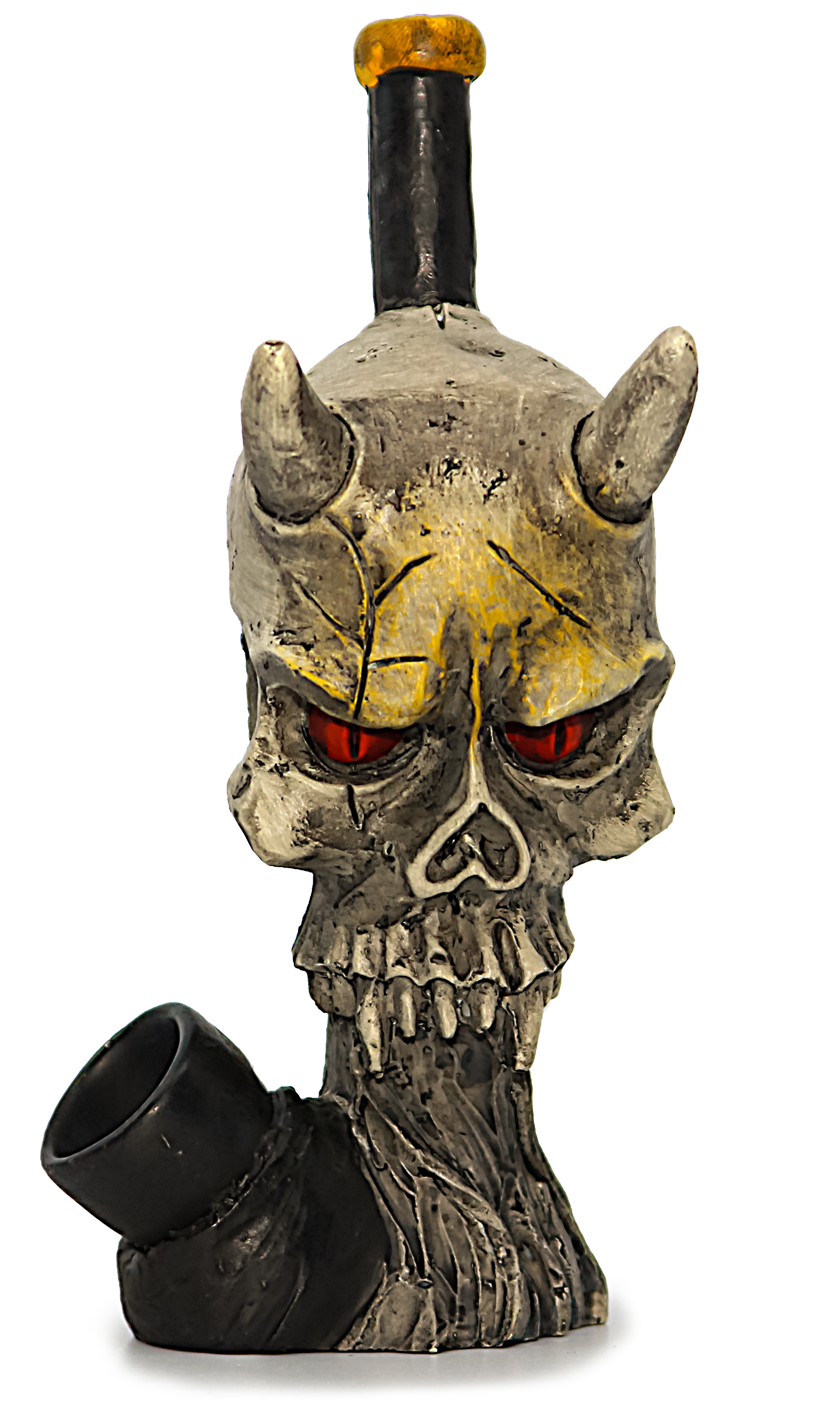 Resin Pipe Devil Skull