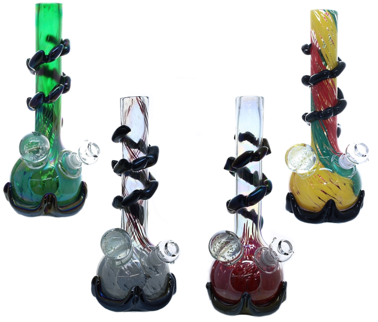 14" Glass-On-Glass Soft-Glass Water Pipe