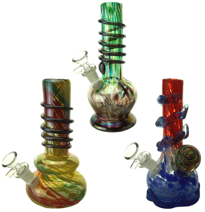 19" Glass-On-Glass Soft-Glass Water Pipe