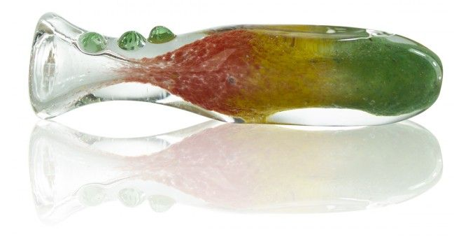 Rasta Clear Chillum Pipe