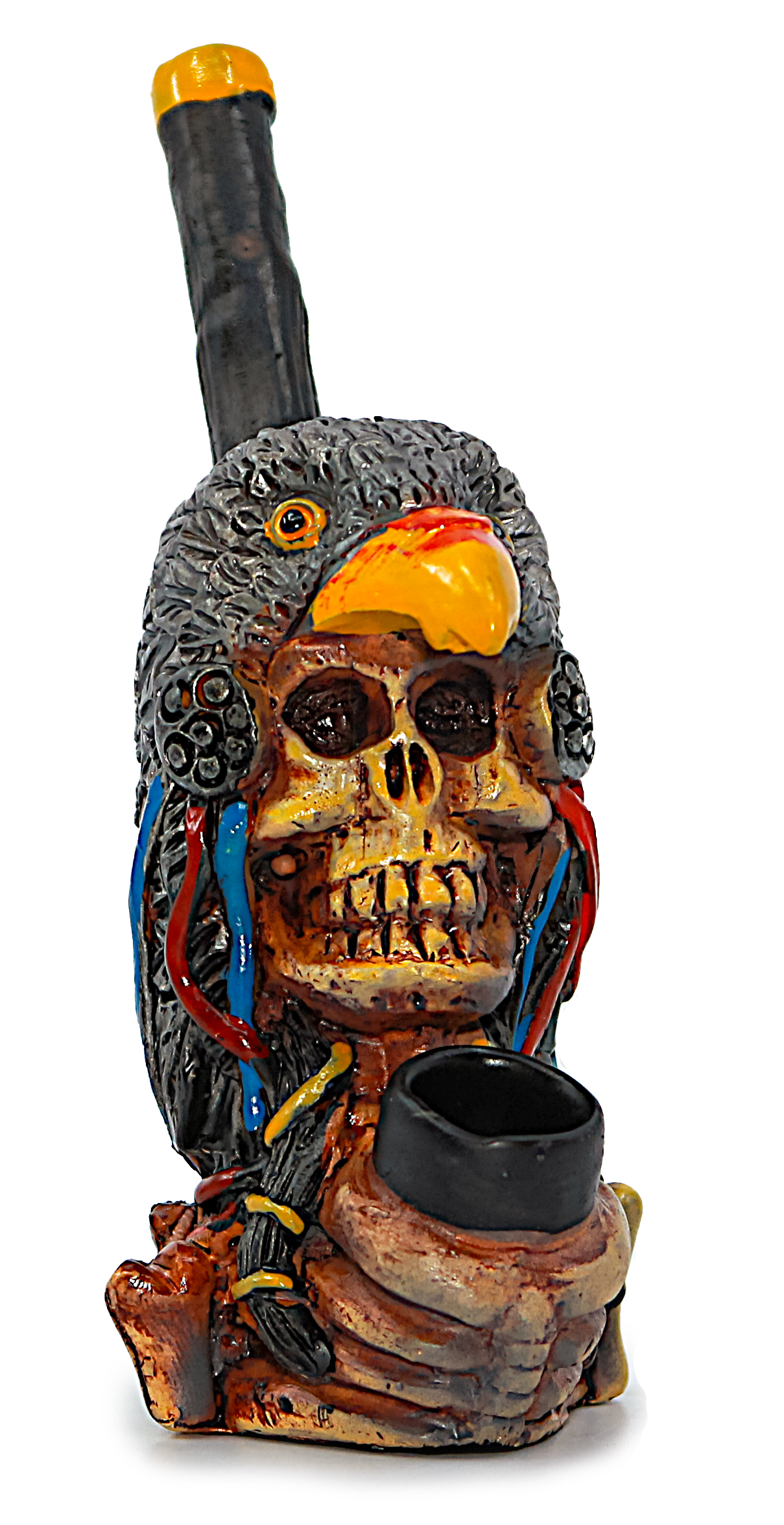 Resin Pipe Skull Eagle