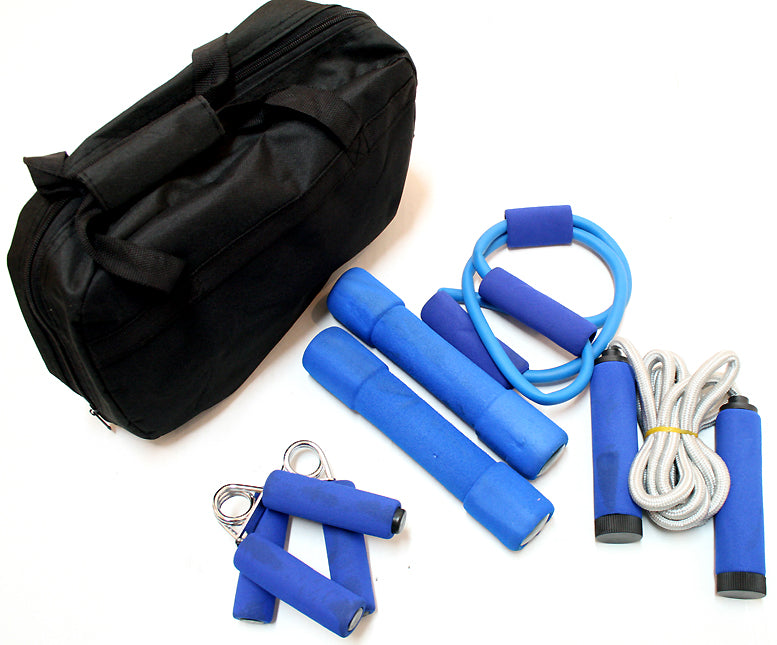 New Work Out Kit With Carrying/ Storage Case 4 Pc Set