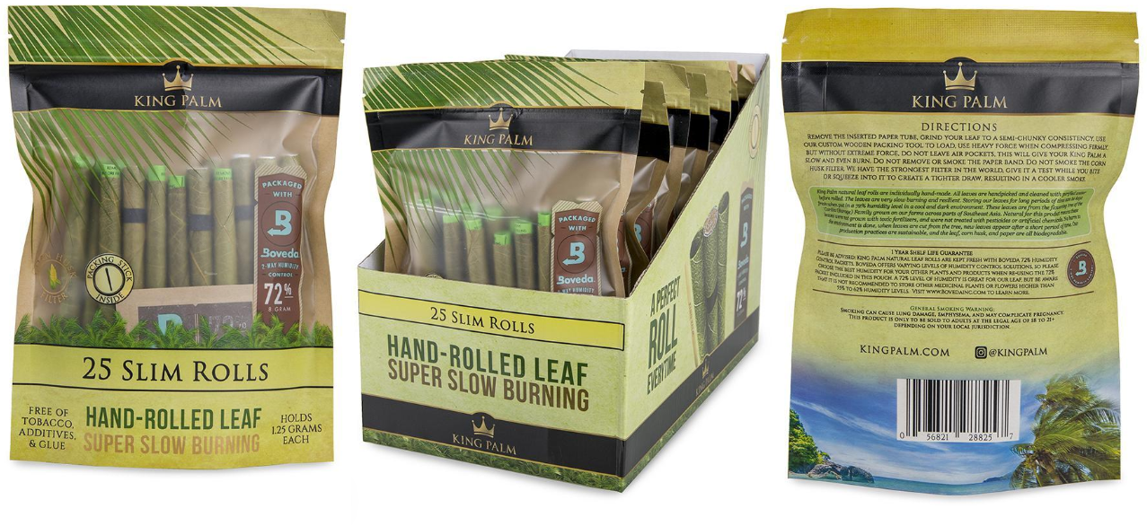 King Palm Super Slow Burning Wraps - Slim - (25ct)