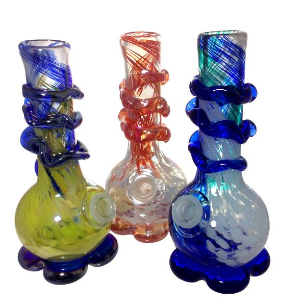 14" Glass-On-Glass Soft-Glass Water Pipe