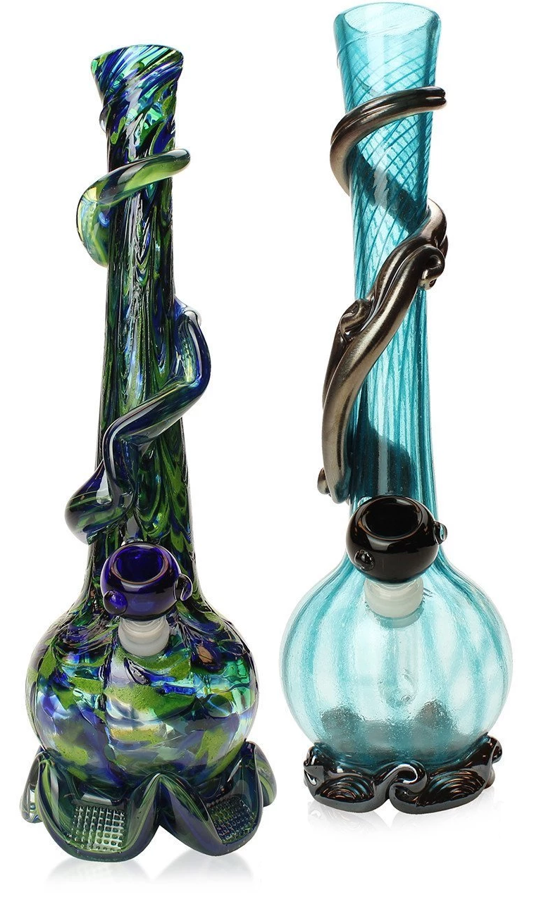 15" Glass-On-Glass Soft-Glass Water Pipe