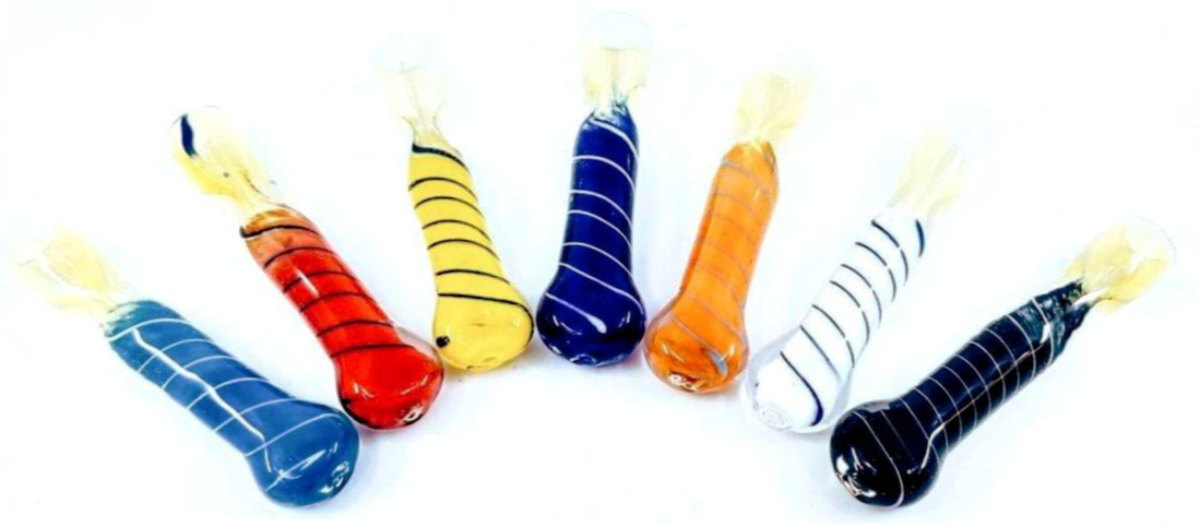 Striped Chillum Pipe