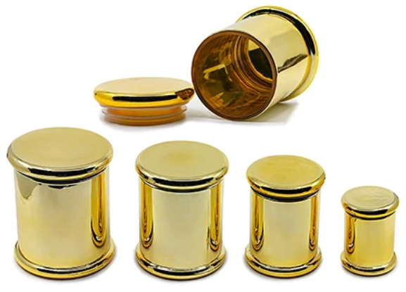 Airtight Glass Jar Gold