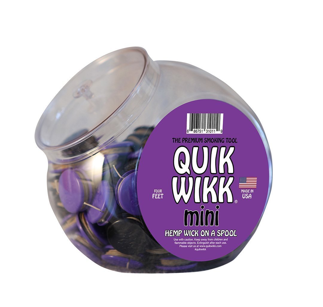 Quik Wikk Mini Spools of 4 feet Hempwick (Jar of 100)