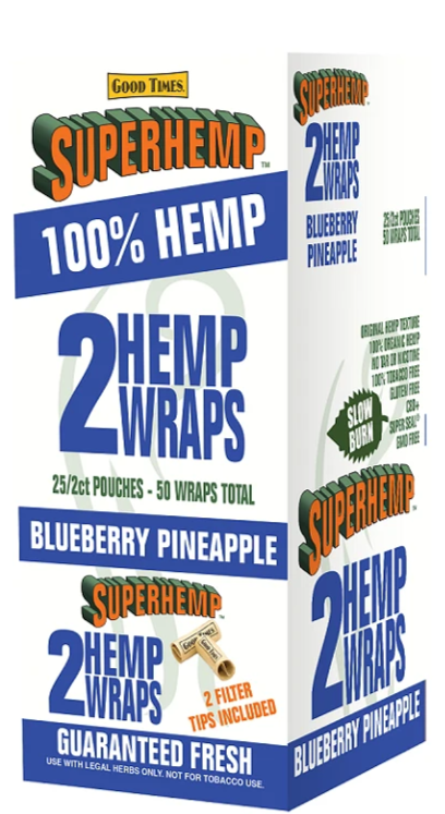 Good Times Superhemp Wraps - Blueberry Pineapple (25/2ct)