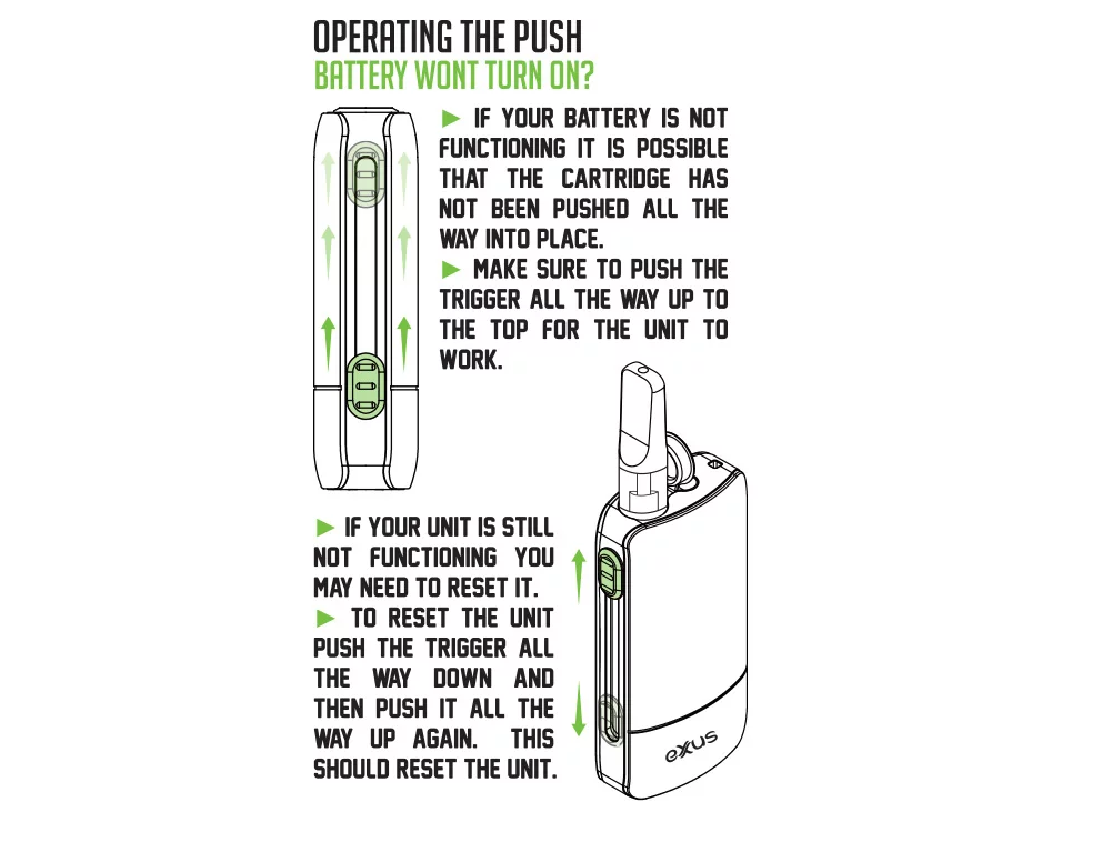 Exxus Push Cartridge Vaporizer by Exxus Vape