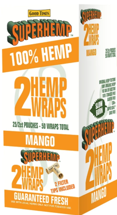 Good Times Superhemp Wraps - Mango (25/2ct)
