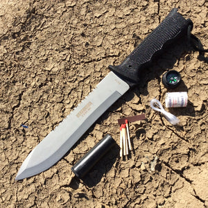 14" Heavy Duty Carbon Steel Survival Knife with Sheath