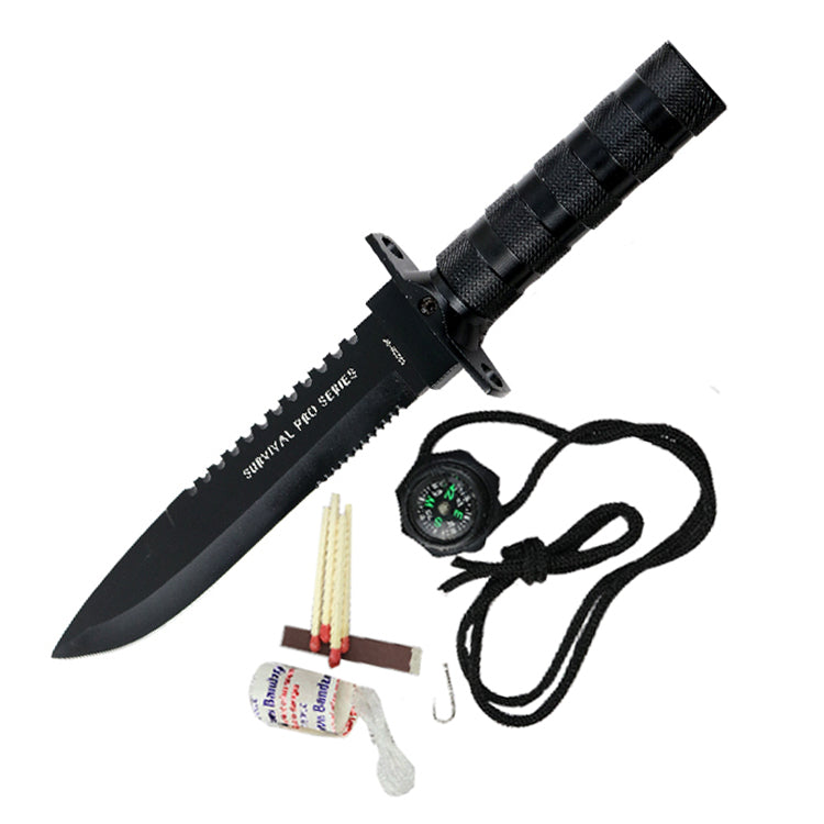 14" Carbon Steel Survival Knife with Sheath Heavy Duty