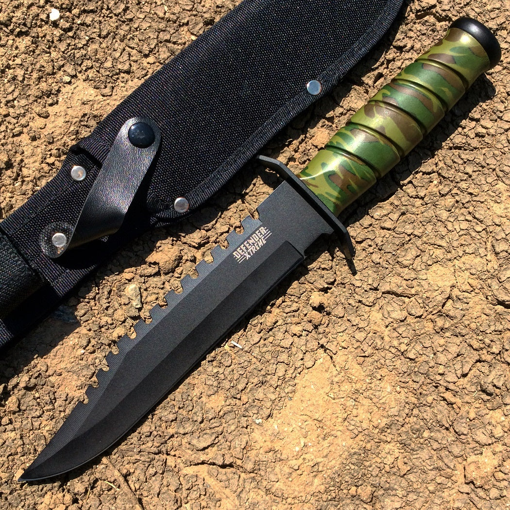 13" Camoflauge Hunting Knife W/ Sheath