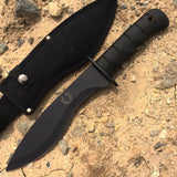13.5" Curve Blade Hunting Knife Carbon Steel Heavy Duty