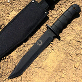 13.5" Heavy Duty Blade Hunting Knife Carbon Steel New