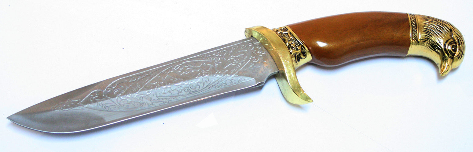 11" Dagger with Sheath Gold Color & Eagle Design