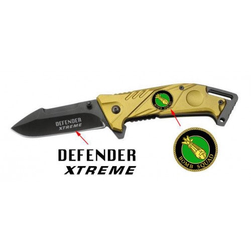 7 1/2" Folding Spring Assisted Knife Gold