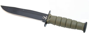 Green 6" Mini Survival Knife with Chain Holder & Sheath