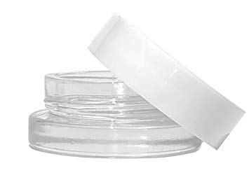 7ml Glass Jars White Lids