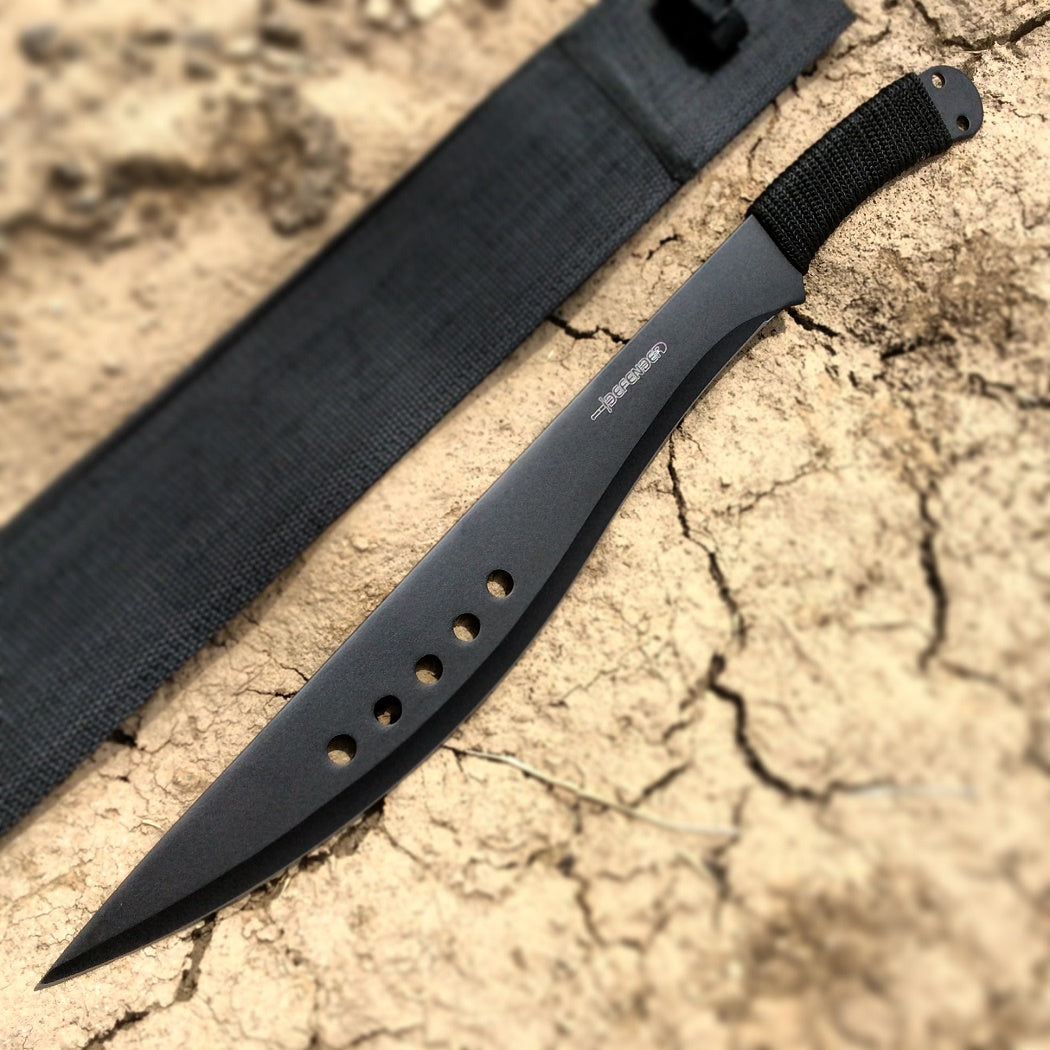 20.5"  Black Machete Full Tang with Black Sheath