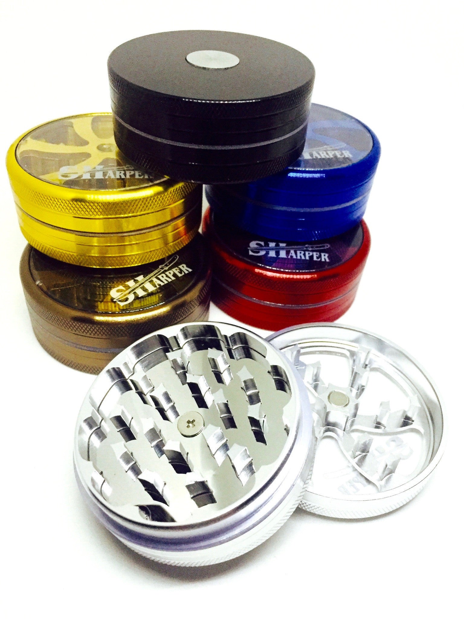 Clear Push-Top Grinder - (2.5")
