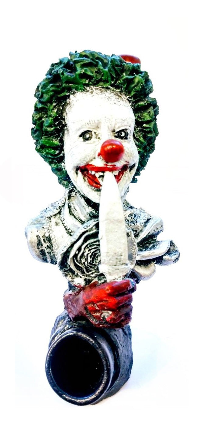 Resin Pipe Creepy Clown