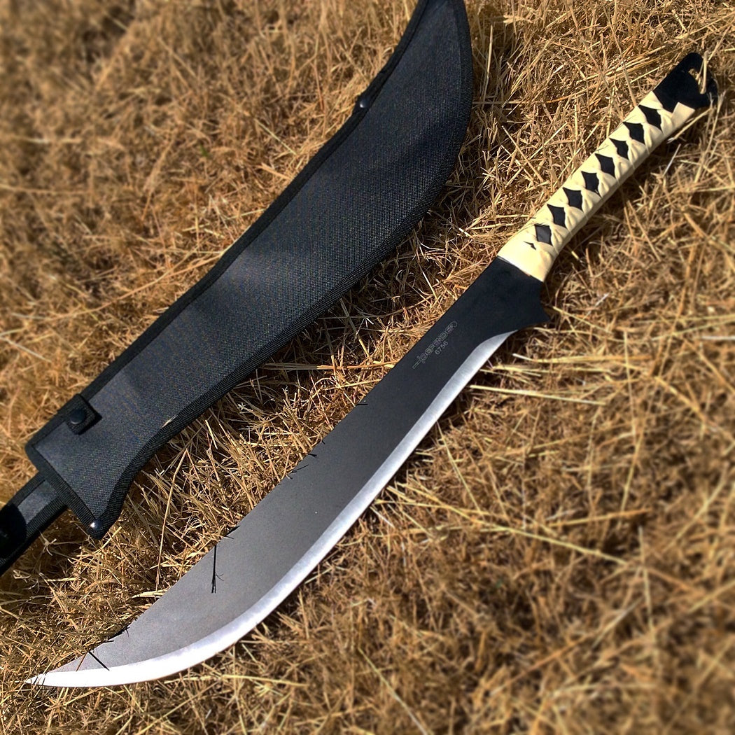 27.5" Full Tang Black Machete Hunting Sword with Sheath