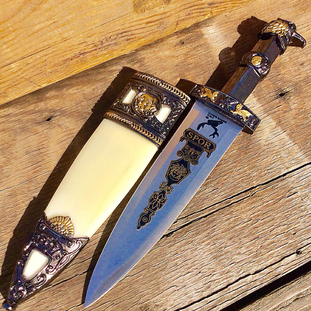 12" Collectible Eagle Handle Spor Dagger with Sheath