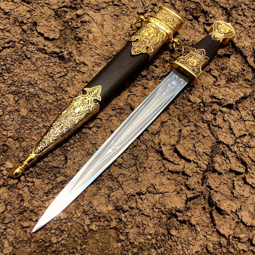 16" Mongolian Collectible Style Dagger with Sheath