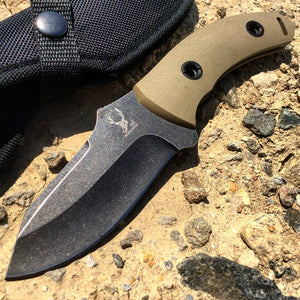 8.5" Full Tang Stone Wash Blade Hunting Knife The Bone Edge Collection Series with Sheath