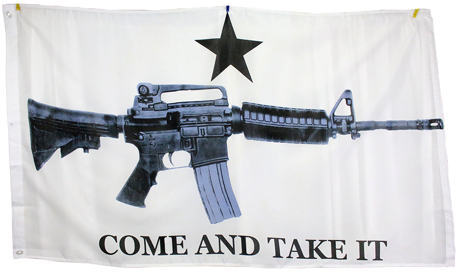 3'x5' Super Polyester M4 Carbine Come & Take it Flag indoor Outdoor