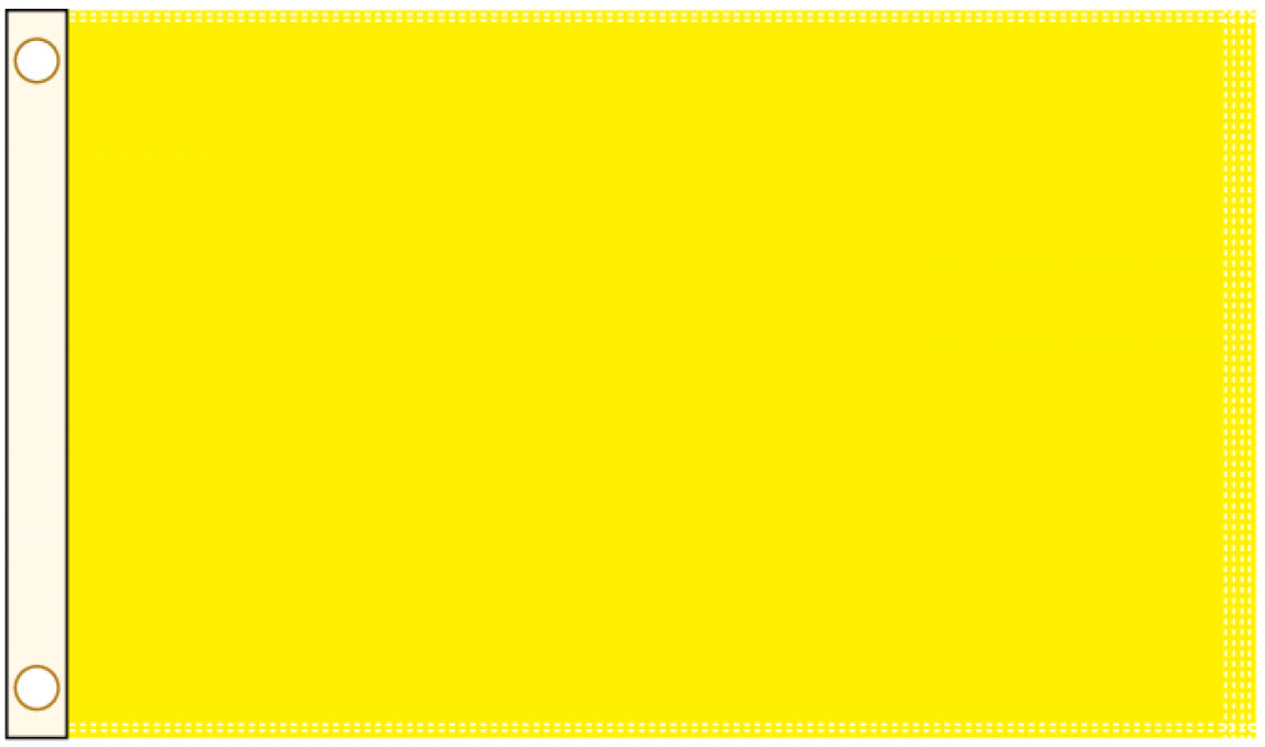 Perrini Poly Nylon 3x5 Yellow Flag