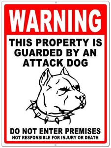 Sign - Warning Attack Dog