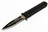 9" Spring Assisted Knife All Black with Belt Clip